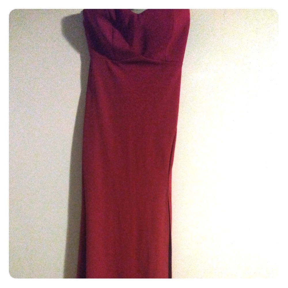 Red long formal dress